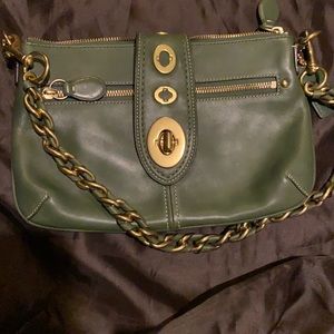 Green coach bag. Never used